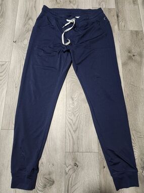 Zyia Navy Blue Drawstring Cozy Jogger Pants Size 8/10 L